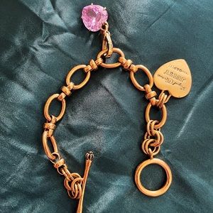 Juicy couture vintage charm bracelet. Y2K purple bling charm included.